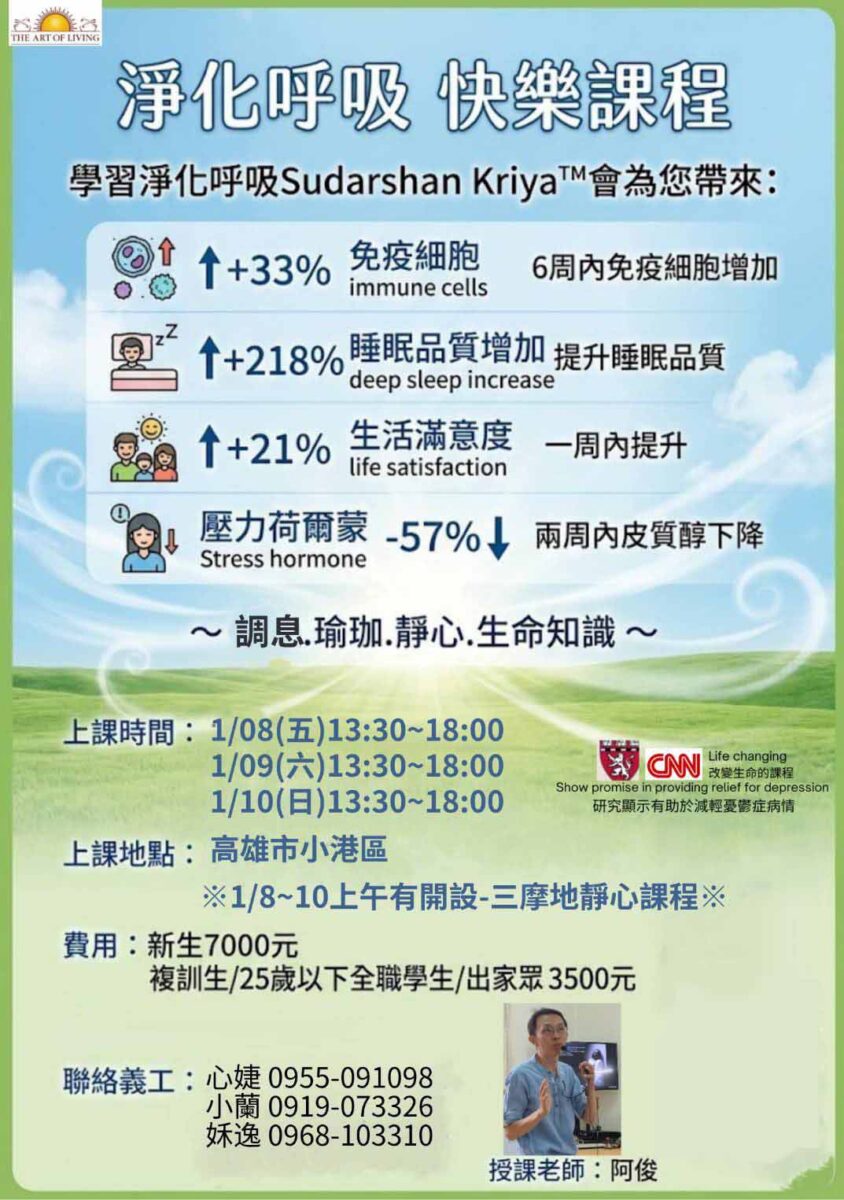 快樂課程@高雄小港 1/8-10